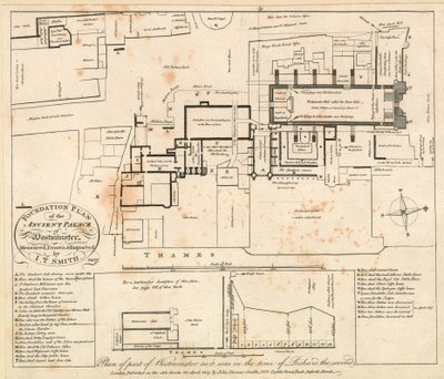 Piano di parte di Westminster come era al tempo di Riccardo II da John Thomas Smith